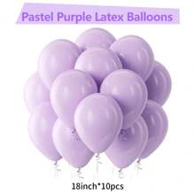 Light Purple Latex Party Balloons 5/10/12/18 Inches -10/30/50/70/90pcs Round Helium Lavender Light Purple Lilac Purple Balloons For Engagement, Wedding Anniversary, Shower, Gender Reveal, Birthday, Graduation Celebration, Home Decoration Background - Mauve Purple - View 12
