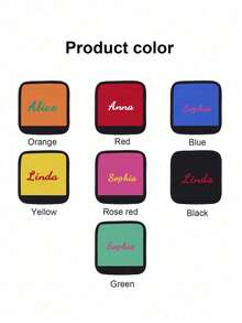 Custom Name Luggage Handle Wrap, Personalized Suitcase Handle Wraps With Text, Customizable Luggage Wraps For Suitcase, 14x15cm, Orange/Red/Blue/Yellow/Rose Red/Black/Green, Luggage Wrap, Mother'S Day Gift, Easter Gift, Valentine'S Day Gift, Birthday Gift,All-Purpose,Large Capacity,Versatile,Multifunction,Colorful,Cute,Adorable,Contracted,Funny,Kawaii,Y2K,Minimalist,Commuting,Business Casual,Basics,Custom,Personalized,Unique,Customized,Ideal Gifts For Him,Ideal Gifts For Her,Her,Family,Friends,Girlfriend,For Anniversaries,For Birthdays,For Holiday/ Vacation,For Outdoors/Outings/Travel/Hiking/Stadium/Sports/Climbing,For Business/Commute/Work/Office - Multicolor - View 8