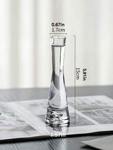 1pc简约现代网红玻璃花瓶透明水培客厅插花北欧ins风创意摆件 - 無色 - 查看 7