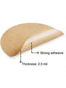 "500 Rolls Kraft Paper Stickers - Blank Circular Labels For DIY Jewelry Making, Canned Goods Packaging & Craft Projects (FDA-Certified Adhesive, Acid-Free, - màu nâu - Xem 2