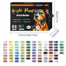 96/120/168 colori Pennarello acrilico con punta doppia e colori a contrasto, per studenti, arte murale, Fai da Te, pittura su pietra, vetro, ceramica, uova di Pasqua, metallo, legno, impermeabile e forniture scolastiche, back to school