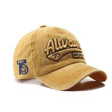 1 pieza Gorra de visera con gráfico de letras, bonita, de fiesta, informal, de poliéster, con decoración de bordado metálico, para exteriores, para todas las estaciones - Multicolor - Ver 2