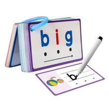 Lachilly CVC Word Flashcards, 60 Cards Kids Learning English Educational Cards, Reusable Early Reading Writing Phonics Activity Practice Cards, Montessori Preschool Educational Toy, Kindergarten Interactive Learning Tools - Multicolor - View 13