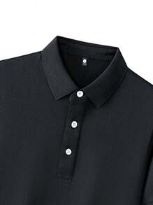 WASSUP OTHER Camisa polo para hombre de negocios, ligera para el verano, camisa de punto casual con cuello vuelto, de manga corta