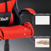 AJWF Sedia da gioco AJWF, sedia da ufficio per computer, sedia da gioco video ergonomica, schienale e altezza seduta regolabili, sedia girevole con poggiatesta e cuscino lombare, sedia da e-sport (Rossa)(Rosa)(Nera)