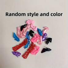 10pcs/20pcs/30pcs Or Assorted Color And Size High Heels Shoe Sets (Style And Color Random), Fit For 11.8 Inch Dolls - Plastic Shoe Accessories - Perfect Gift For Girls