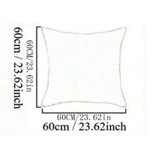 MADE IN TURKEY - 100% Micro Polyester Throw Pillow – 60x60 Cm – 500g – Ultra Soft & Durable – 2PCS - White - View 3