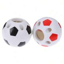 1pc Soccer Shaped Pen Pencil Holder Toothbrush Stand Desktop Organizer Student Git Home Office Decor Storage Tool Supplies Stationery Accessories