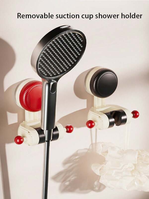 1pc Shower Head Holder, Suction Cup Adjustable Shower Head Bracket, No Drilling Required