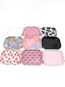 1 Stück Edelstahl Desinfektion Nageltablett, Nieren-, Quadrat-, Herz- oder Längsrundform, hitzebeständig für Schönheitssalon Nail Art Werkzeuge, tragbares Desinfektion Nagel-Werkzeug Zubehör