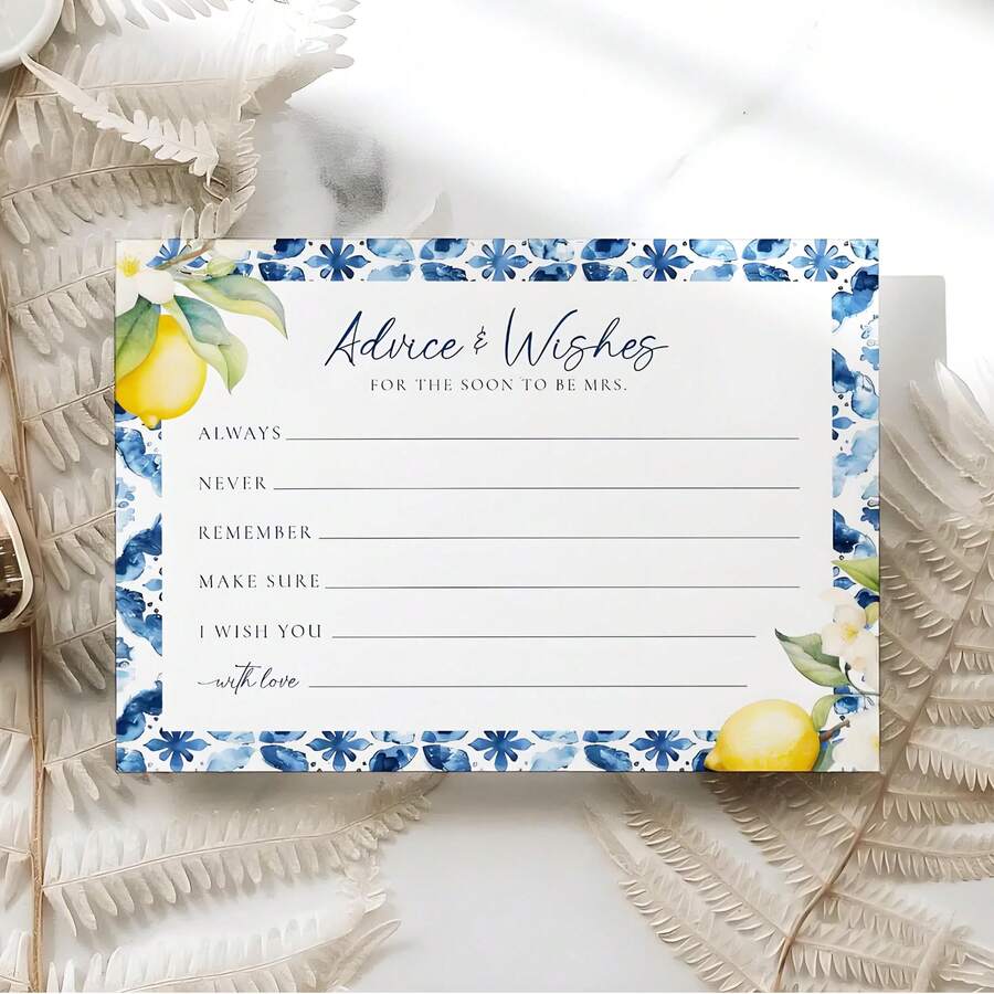 Mermermu Brown Advice And Wishes Card, Advice Cards For The Bride And Groom Bridal Showerwedding Or Baby Shower Birthday Graduation Retirement Guestbook 25 Cards 05 - View #12