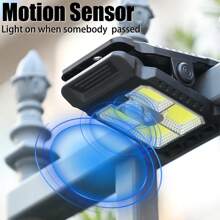 1PC Solar Light, Outdoor Clip Motion Sensor Light, Wall Light, 3 Modes Security Light For Fence, Deck, Wall, Garage, Patio