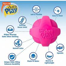 Hartz DuraPlay Ball Squeaky Latex Dog Toy, Medium 3 Pack - 大的 - 查看 2
