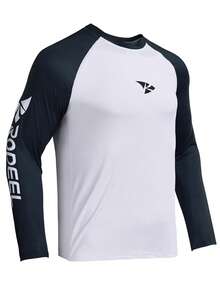 RODEEL 男士高性能插肩长袖钓鱼衬衫轻质防晒T恤凉爽感觉适合户外活动