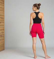 Women Sports Shorts - 紅色 - 查看 3