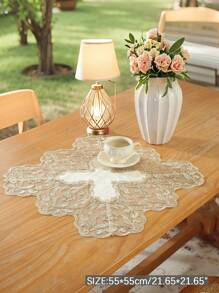 1 قطعة من القماش المخملي مطرز بخيوط ذهبية ثلاثية الأبعاد ، حافة الدانتيل مناسبة لطاولة العشاء في الزفاف ، الحفلات العطلات ، ديكور المنزل ، طاولة المؤتمرات ، طاولة مربعة/مستطيلة ، طاولة المطبخ والطعام ، سجادة للنزهة ، لجميع الفصول ، ديكور غرفة الحفلات والزفاف في الحديقة