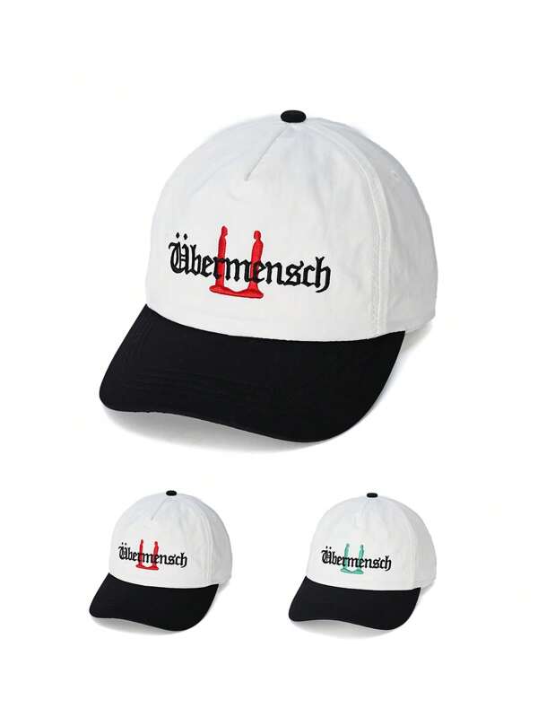 1pc Embroidered Adjustable Baseball Cap, Fashion Breathable Versatile Outdoor Sun Protection Hat, Holiday Gift