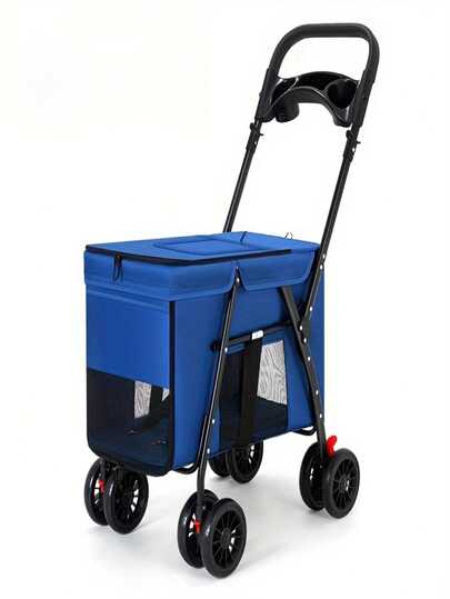 Large Size Multi-Purpose Pet Stroller For Small/Medium Dogs, Outdoor Travel Carrier Cart, Foldable And Suitable For All Seasons Dog Stroller Cat Stroller Pet Stroller Dog Strollers For Dogs