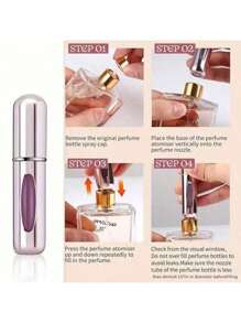 1/3/5/10/15pcs Portable Perfume Travel Refillable Bottle, 5ml Travel Size Atomizer Dispenser, Pocket Purse Perfume On The Go Container, Spray Bottles For Traveling