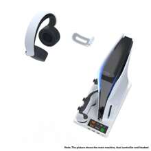 PS5pro/PS5slim Game Console Universal Cooling Fan Base P5 Handle Two-Seat Headset Mount