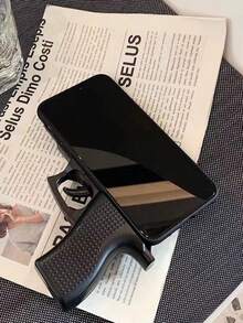 趣味玩具枪保护壳适用于苹果 17 16 15 14 13 12 11 Pro Max，创意小众防震全覆盖手机壳 - 黑色 - 查看 3