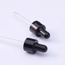 1个琥珀色玻璃精油滴管瓶，带滴管（0.34盎司/0.68盎司/1.01盎司/1.69盎司/3.38盎司），葫芦形化妆品包装，防紫外线液体分配器，可重复灌装美容精华液容器，适用于护肤和旅行配件 - 咖啡棕 - 查看 10