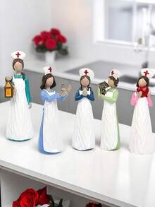 1件树脂天使护士雕像，友谊天使礼物，护士摆件，家居装饰礼物，迷你桌面摆件，家居装饰品