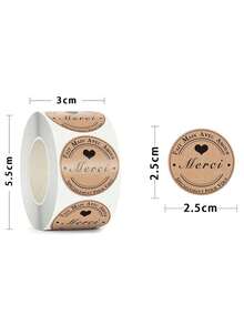 500 Stücke/Rolle Dankeschön Geschenkverpackungs-Aufkleber, selbstklebende Etiketten, Geschenkverpackungsmaterial, Weihnachten