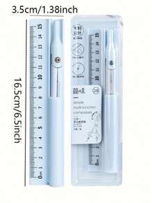 1pc Multifunctional Compass Set Geometry Tool, Used For Students And Professionals' Drawing Measurement And School Supplies, Painting, Architecture, Engineer Supplies, School Supplies, Back To School, Gifts (Pink, Blue, Yellow)