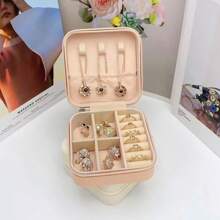 1 pezzo Scatola portaoggetti gioielli, organizer gioielli, scatola portaoggetti da viaggio, scatola per il trucco, regalo per donne, scatola per collane anelli gioielli, scatola portatile per orecchini e gioielli, idea regalo per l'inizio della scuola