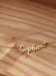 Collar de acero inoxidable con nombre personalizado y colgante con forma de corazón - Grabado personalizado, regalo ideal para cumpleaños, graduación, Navidad, Día de San Valentín, 520, multifuncional, ornamental, letra, elegante, moderno, colorido, lindo, adorable, casual, personalizado, único, regalo ideal para él, regalo ideal para ella