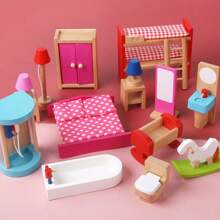 Juego de mini modelos de muebles, juguetes de casitas de juego para niñas, accesorios para el salón de preescolar en el jardín de infantes