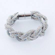 Nouveau set de collier et bracelet européen et américain, bijou tressé magnétique fait main minimaliste et luxueux, élégant et polyvalent