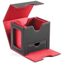 CMFYlive MTG 卡牌盒，适用于指挥官展示卡牌盒 Gamegenic 卡牌盒，可容纳 100 多张双套卡牌，魔法指挥官 TCG 卡牌收纳盒，带 2 个隔板和 2 个适合 TCG 魔法卡 - 彩色 - 查看 9