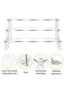 1pc Acrylic Display Shelf, Transparent/Black/Colorful/White, Single/Double/Triple Layer, Modern Minimalist Tiered Tabletop Organizer For Living Room, Bedroom, Toys, Cosmetics