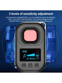 Invisible Camera Detector, Anti-Theft GPS Tracker, Remote Magnetic And Infrared Sensor, Adjustable Sensitivity With Vibration Alerts - Battery & USB Powered For Home And Vehicle Security, Remote Accessory|Sleek Black|Easy Setup System