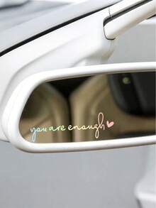 1 件“你足够好”鼓舞人心的贴花贴纸，女性司机必备，个性化汽车后视镜装饰 - 彩色 - 查看 7
