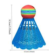 6 kolorowych, kreatywnych plastikowych lotek EVA Rainbow, do badmintona treningowego i rekreacyjnego, lekkich i łatwych do śledzenia, odpowiednich do uprawiania sportów halowych i zewnętrznych, kompletny zestaw do badmintona, profesjonalny badminton halowy, superelastyczny badminton (losowy kolor), odpowiedni do uprawiania sportów halowych i zewnętrznych, do gry na świeżym powietrzu, odpowiedni dla graczy o każdym poziomie zaawansowania, sprzęt do treningu sportowego | Zabawny design | Nylon, niezbędny sprzęt sportowy dla entuzjastów sportu, odpowiedni jako prezent na Walentynki i Dzień Ojca - Wielokolorowe - Zobacz 4