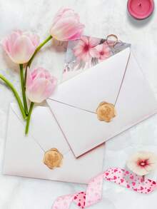 20/30/50/100 Pcs Wax Seal Stickers, Wedding Invitation Envelope Seal Stickers, Self Adhesive Envelope Seals, Perfect For Wedding, Invitation, Envelopes, Gift Wrapping,