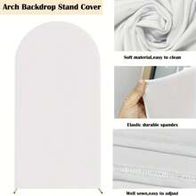1 pezzo Di Arco in metallo per decorazione di sfondo, colori bianco/beige/nero, adatto per uso interno/esterno, con telaio in metallo e copertura in tessuto, adatto per matrimoni, anniversari, compleanni, feste, decorazioni per eventi fai da te, facile da installare, senza bisogno di elettricità
