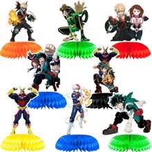 bandai Set de 17 globos de anime de Héroe Escolar - Juego de decoración de fiesta de plástico, que incluye pancartas de feliz cumpleaños, personajes y globos, adecuado para cumpleaños, aniversarios y celebraciones festivas de fans del anime