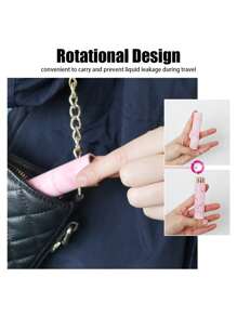 1pc Rotational Perfume Refillable Bottle - 10ml Marble Design Empty Cologne Dispenser Atomizer Spray Bottle, Mini Travel Perfume Bottle For Women Men