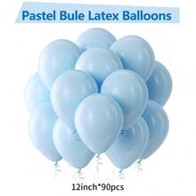 Light Blue Latex Party Balloon -5/10/12/18 Inches -10/30/50/70/90pcs Round Helium Pastel Blue Balloon Engagement Wedding Anniversary Shower Gender Reveal Birthday Graduation Celebration Home Decoration - Baby Blue - View 19