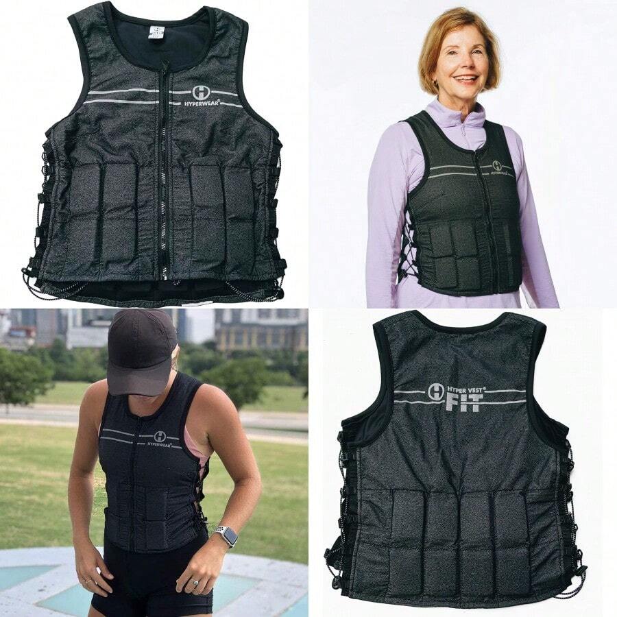 Hyper Vest FIT Women Weighted Vest Weights Included For Walking Building Bone Density Comfortable Adjustable Up To 10 Lbs - Black - View 1