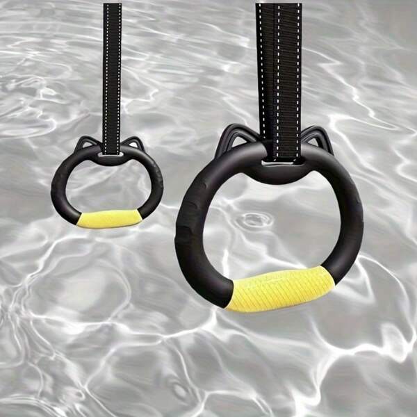 2 piezas Anillos gimnásticos ajustables, soporta hasta 300 kg, fácil de instalar, adecuado para entrenamiento de agarre y ejercicios en casa, sin necesidad de batería