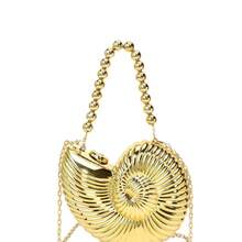 Conch Bag 2025 Summer Hot-Selling Fashion Acrylic Evening Bag, Cosmetics Organizer Bag, Crossbody Bag - 金色 - 查看 5