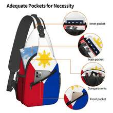 Philippines Flag Full Printed Chest Bag - Multicolor - View 4