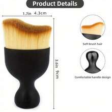 1pc Car Cleaning Brush,Car Detailing Brush, Soft Bristle Car Brush, Air Conditioning Vent Dust Soft Brush, Suitable For Car Detail Brush, Used For Cleaning Panels,Invisible Dirt,Visible Results - Multicolor - View 3