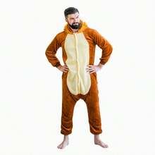 nerd hunters Adult Kigurumi Pajamas Plush Unisex Cosplay Costume Lion - Brown - View 5