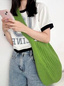 ENBEI Bolso de playa para vacaciones de verano, bolso de ganchillo elegante y de moda, bolso bandolera de gran capacidad para mujer, excelente para el verano, vacaciones y uso diario, esencial de viaje para estudiantes universitarios, mujeres de negocios casuales, regalo del Día de la Madre, regalo del Día del Maestro, regalo de dama de honor para bodas